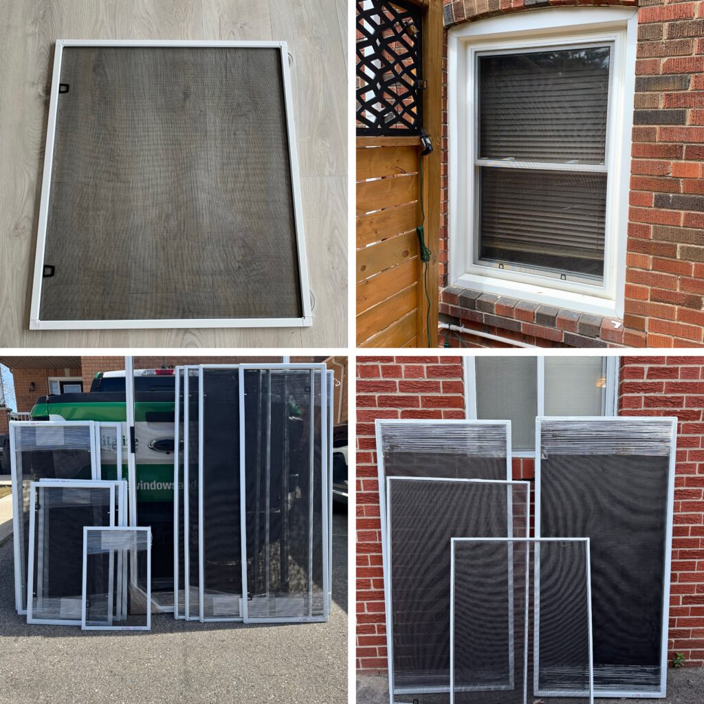 a collage of various window screens.