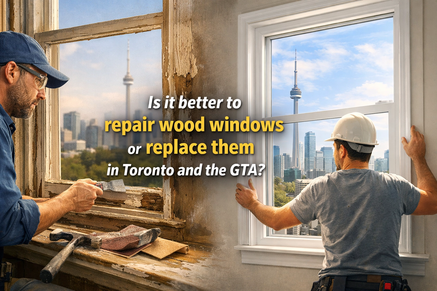 Is it better to repair wood windows or replace them in Toronto and the GTA?