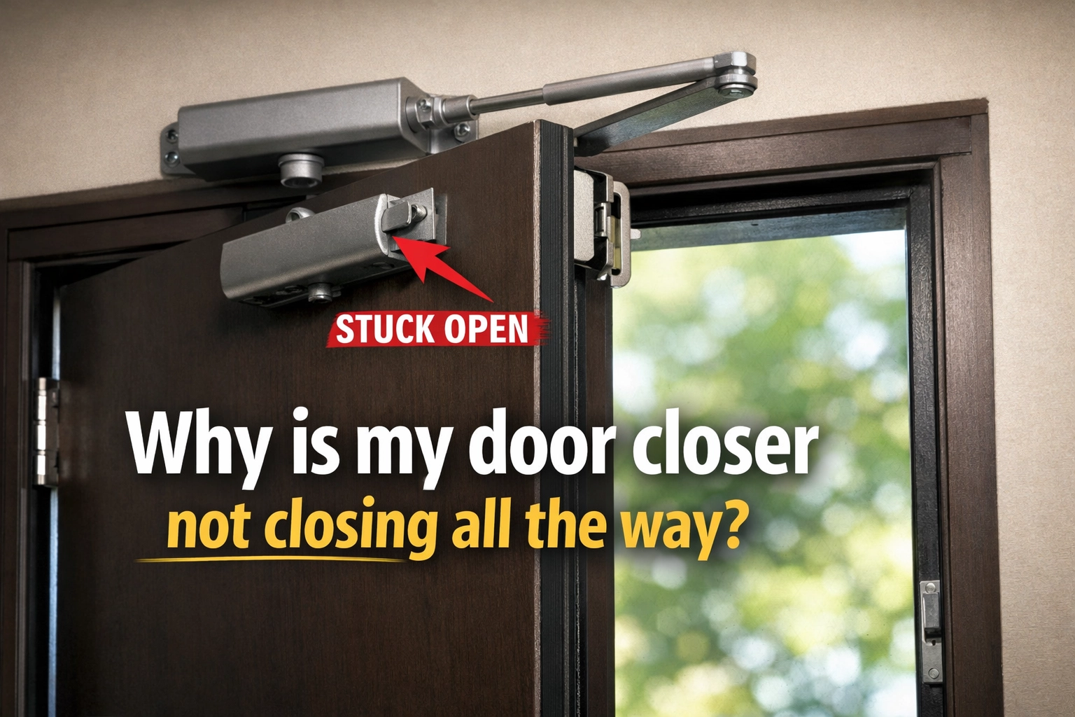 Why is my door closer not closing all the way.