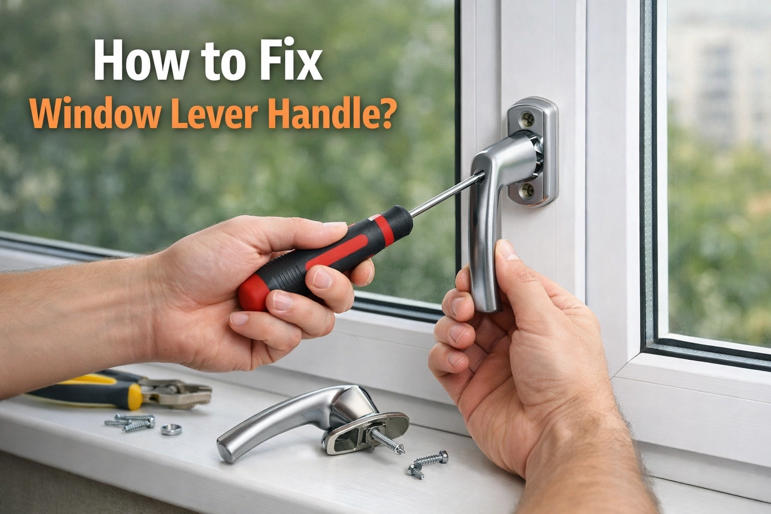 How to fix window lever handle?