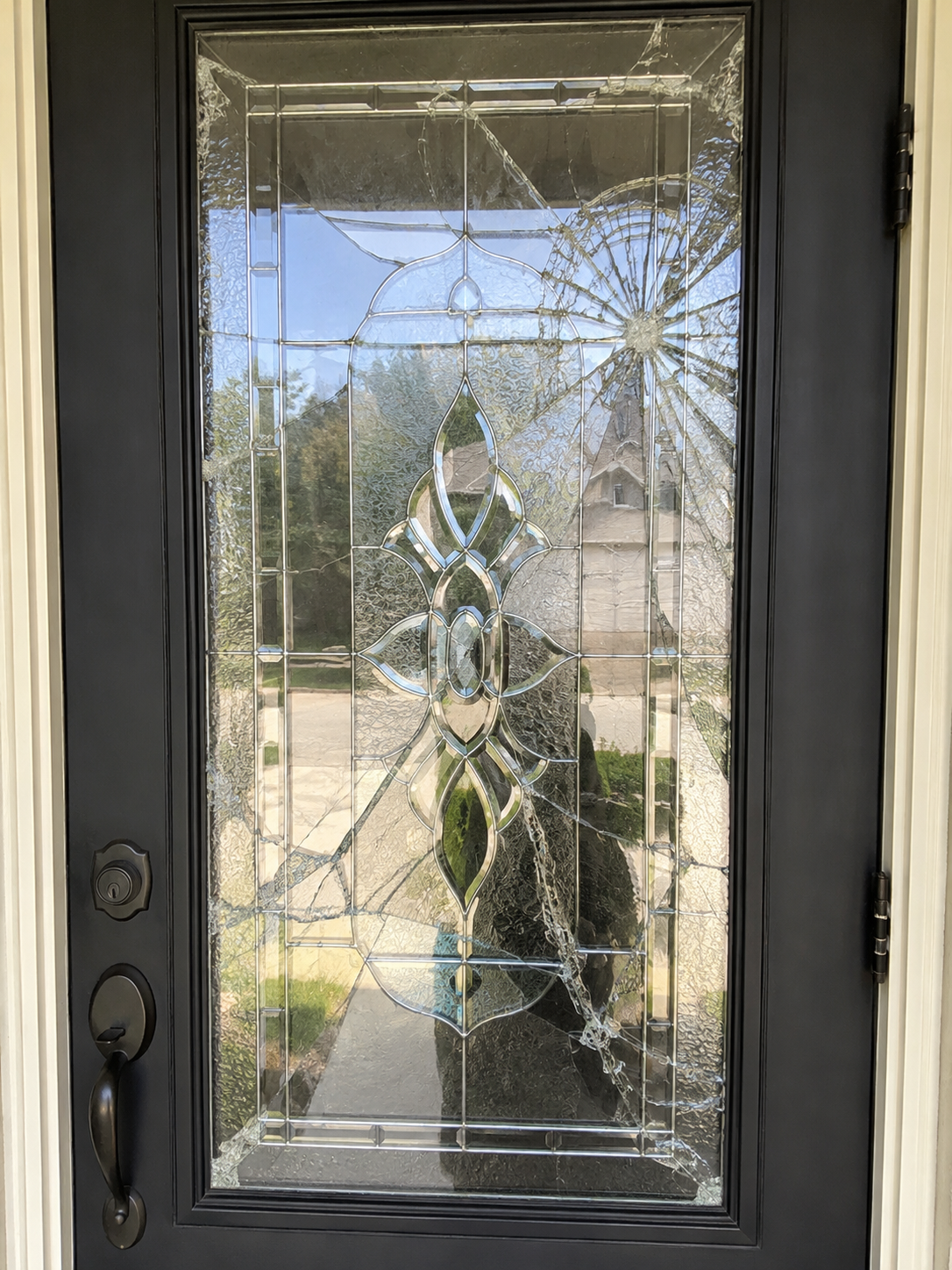 Can Damaged Entry Door Glass Inserts Be Repaired Instead of Replacing the Door?